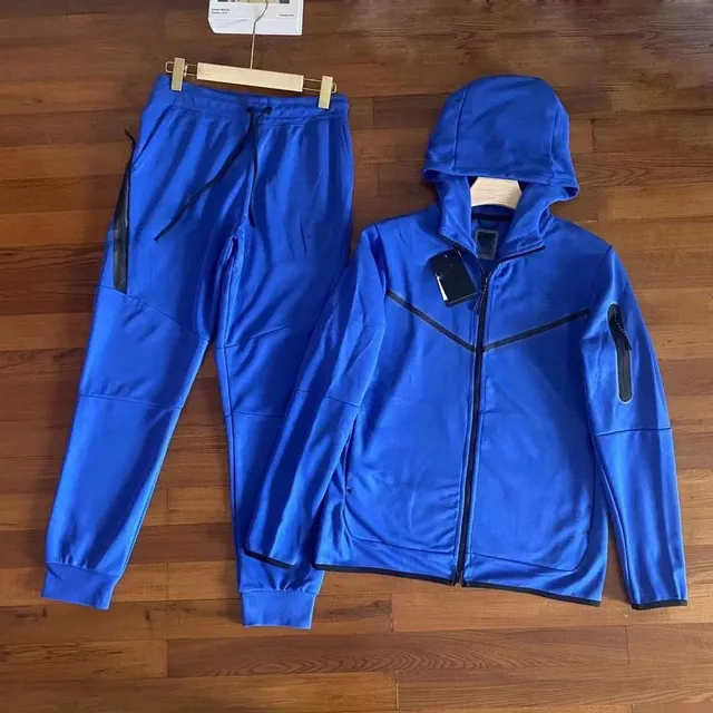 Nike Tech Fleece Hoodie and Joggers Royal Blue
