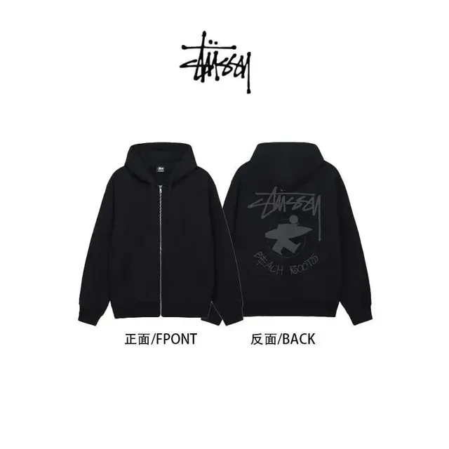 Stüssy Zip-Up Hoodie Beach Roots