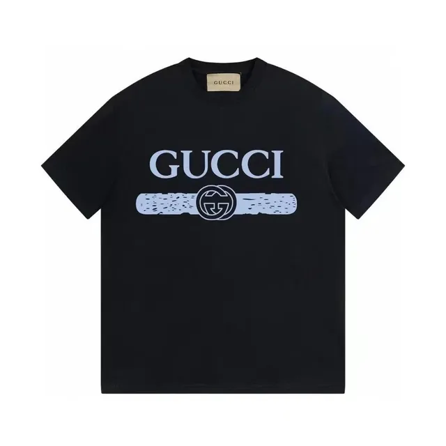Gucci Logo Print T-Shirt Belt Logo