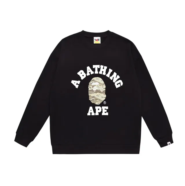 BAPE Crewneck Sweatshirt Desert Camo Ape Head