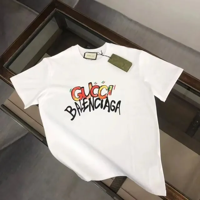 Graphic T-Shirt Gucci x Balenciaga Logo Print
