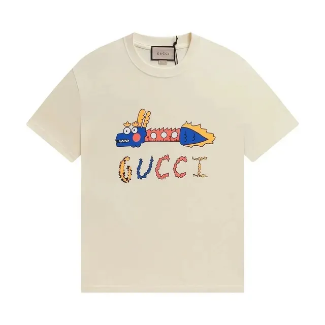Gucci Dragon Graphic T-Shirt Multicolor Dragon Print