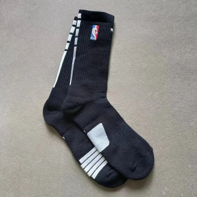 NBA Crew Socks Black/White Stripe