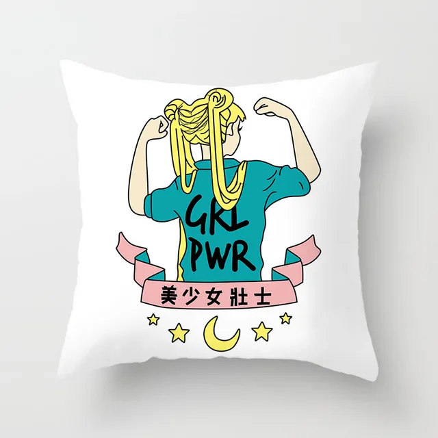 Decorative Pillow GRL PWR Sailor Moon Print
