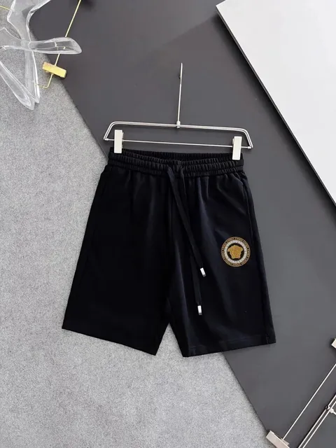 Versace Medusa Logo Shorts Gold Medusa Patch