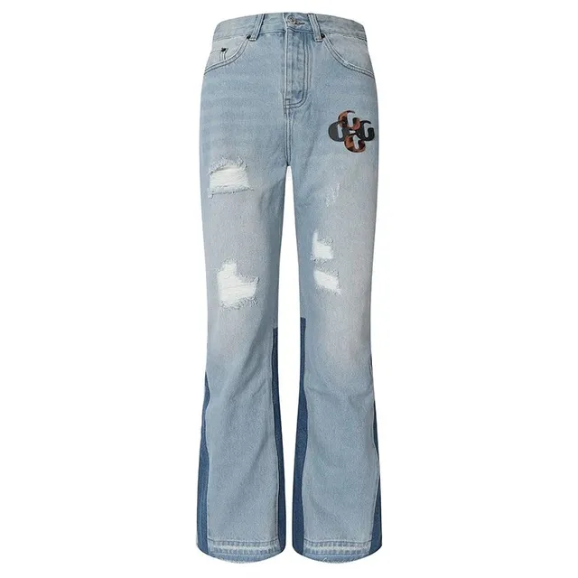 Dolce & Gabbana Distressed Flare Jeans OGG Logo Patch