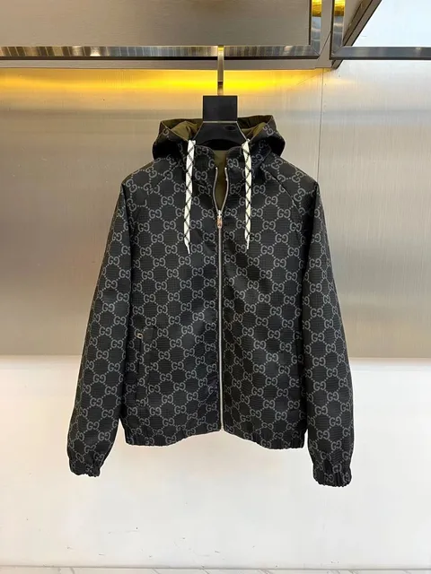 Gucci GG Logo Hooded Jacket Monogram Print