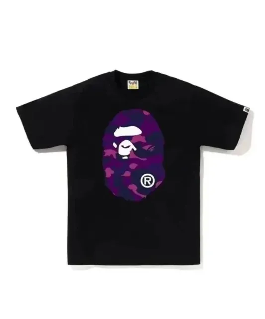 BAPE Ape Head Tee Purple Camo