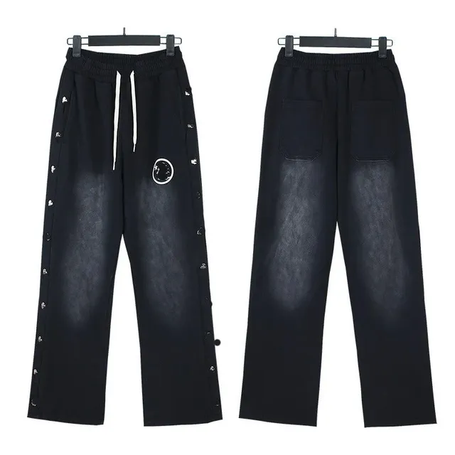 Track Pants Button-Trimmed