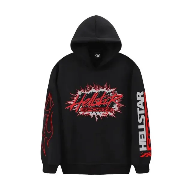 Hellstar Hooded Sweatshirt Flame Graphic