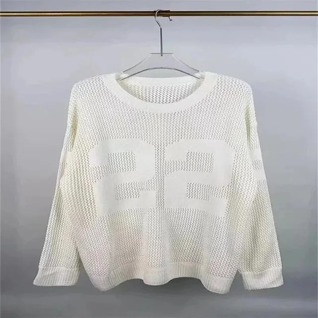 Mesh Knit Sweater Number 22 Graphic