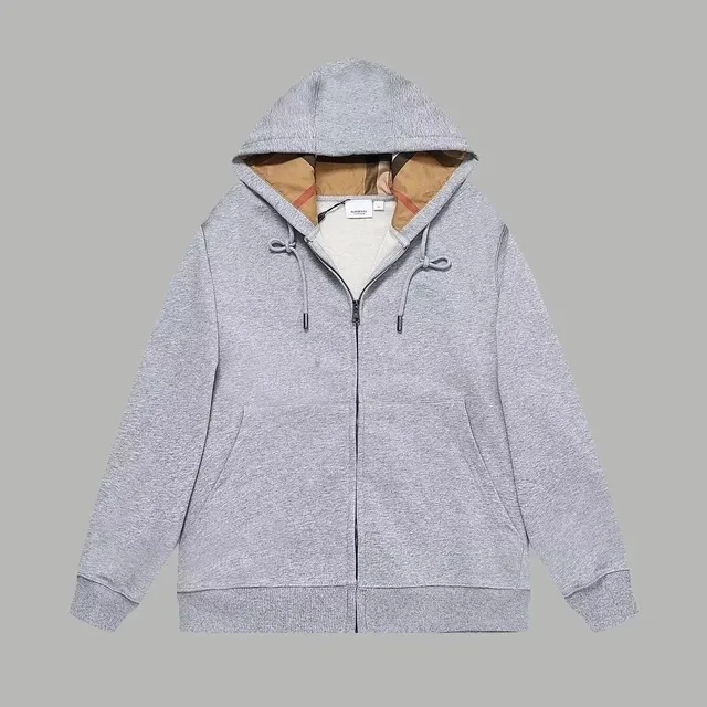 Burberry Zip-Up Hoodie Check Lining