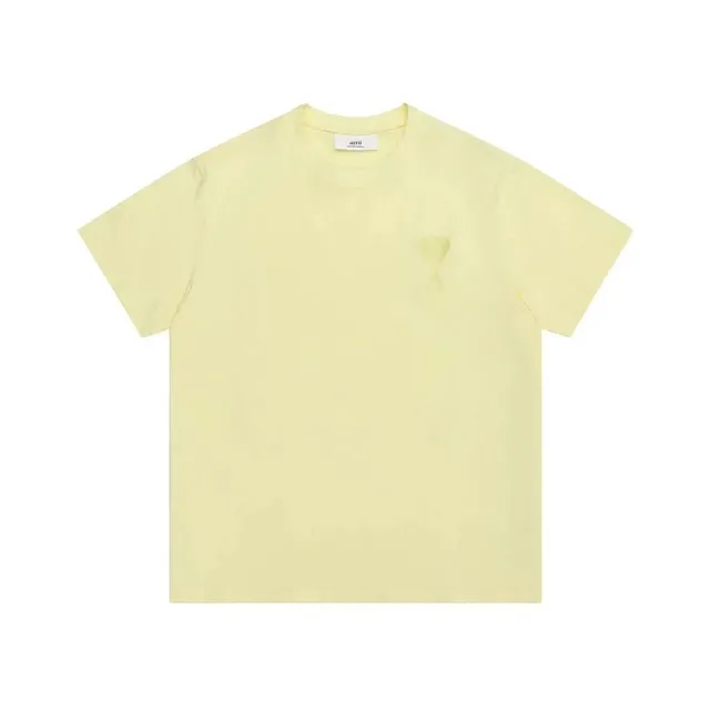 AMI Paris Cotton T-Shirt Heart Embroidery