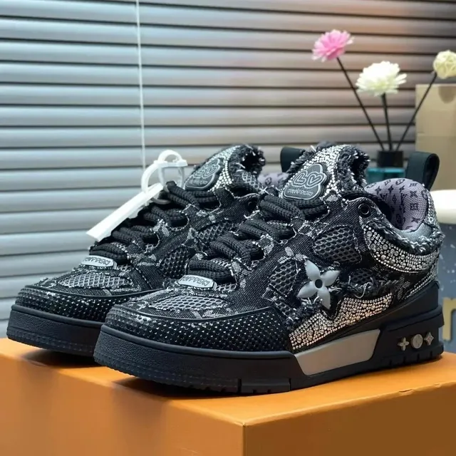 Louis Vuitton LV Trainer Monogram Mesh Crystal