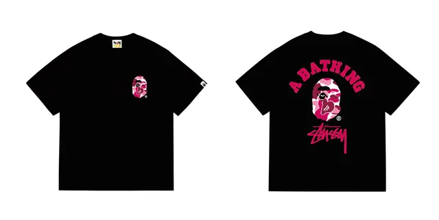 BAPE × Stüssy Short-Sleeve Tee A Bathing Ape x Stussy Camo