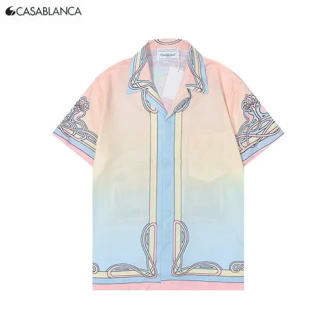 Casablanca Short-Sleeve Shirt Gradient Print