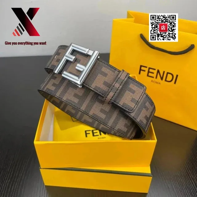 Fendi FF Logo Belt Monogram Canvas