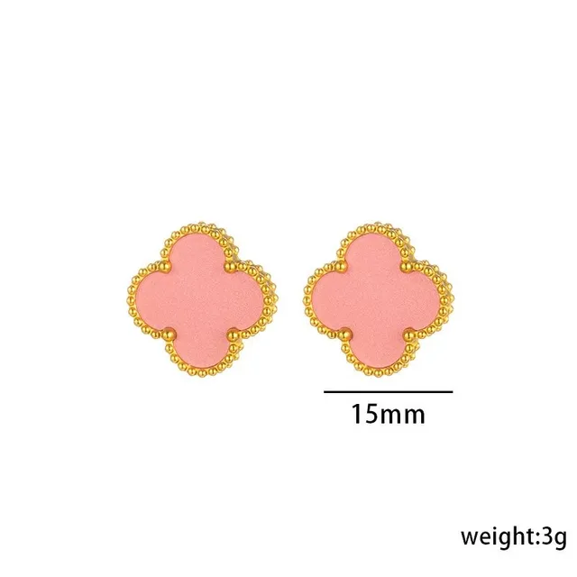 6606 粉贝耳钉 1.5CM
