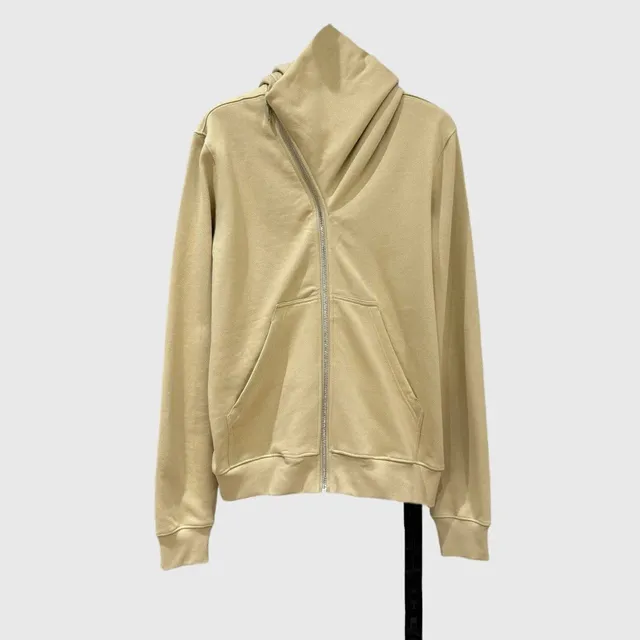 Rick Owens Zip-Up Hoodie Asymmetrical Collar