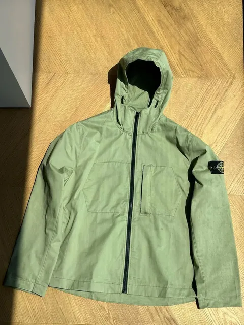 Stone Island Hooded Jacket Olive Green
