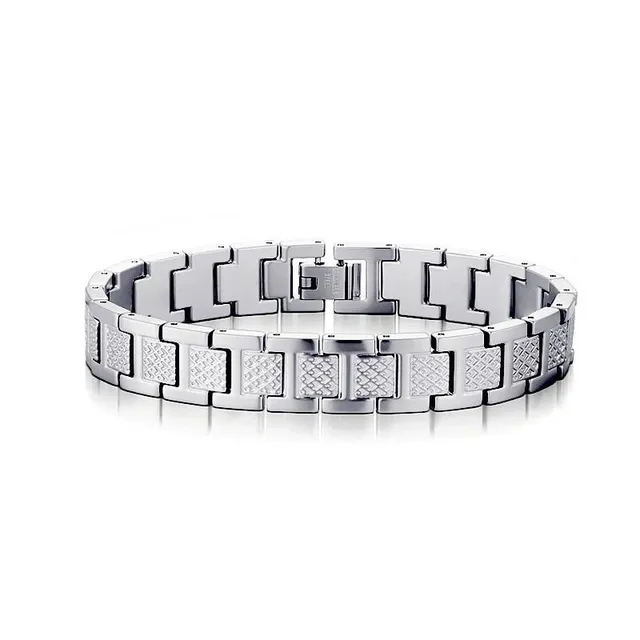 Chrome Hearts Textured Plate Link Bracelet