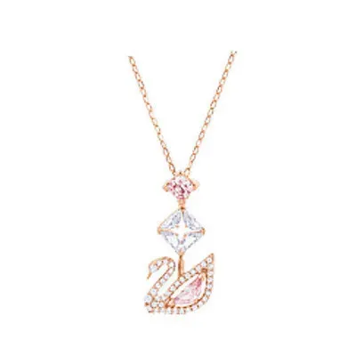 Swarovski Swan Pendant Crystal-Embellished