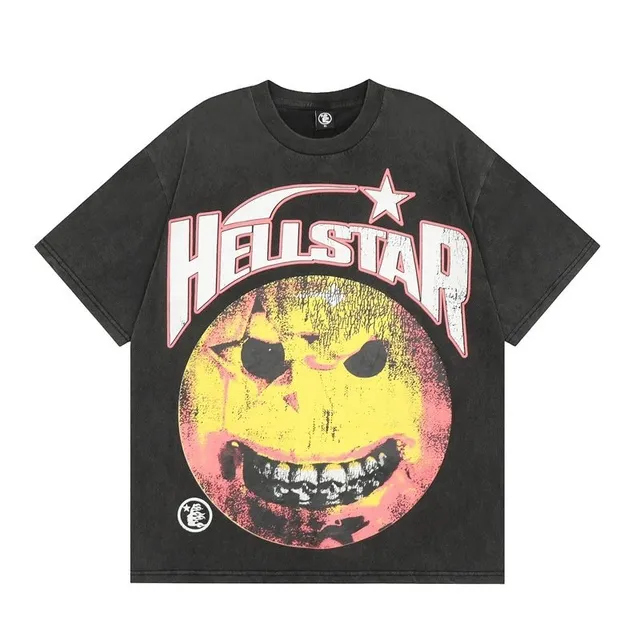 Hellstar Graphic Tee Smiley Skull Print