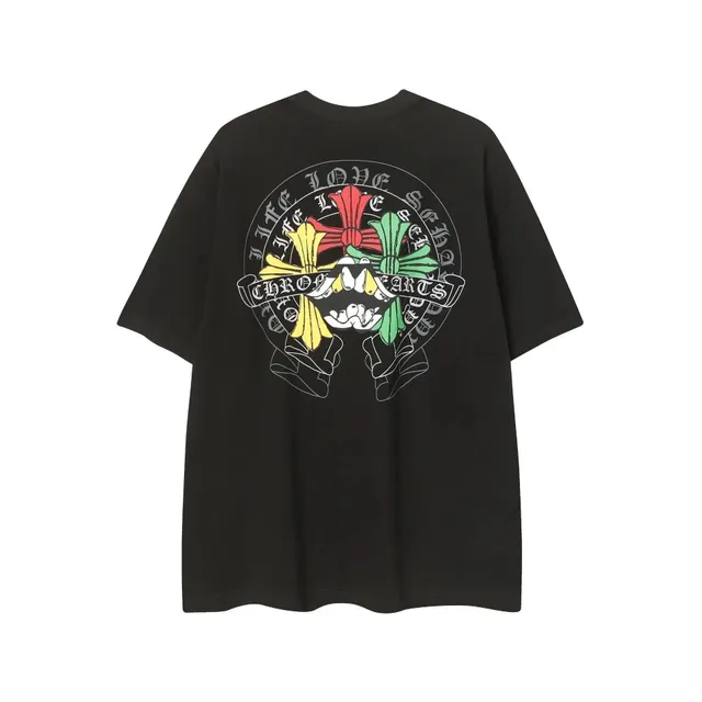 Chrome Hearts Graphic Tee Cross & Skull Print