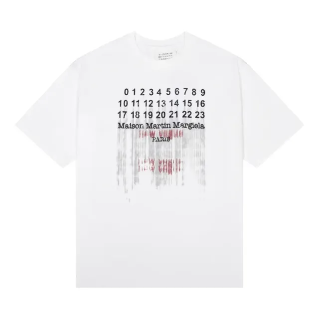 Maison Margiela Numbered Logo Tee Numeric Print
