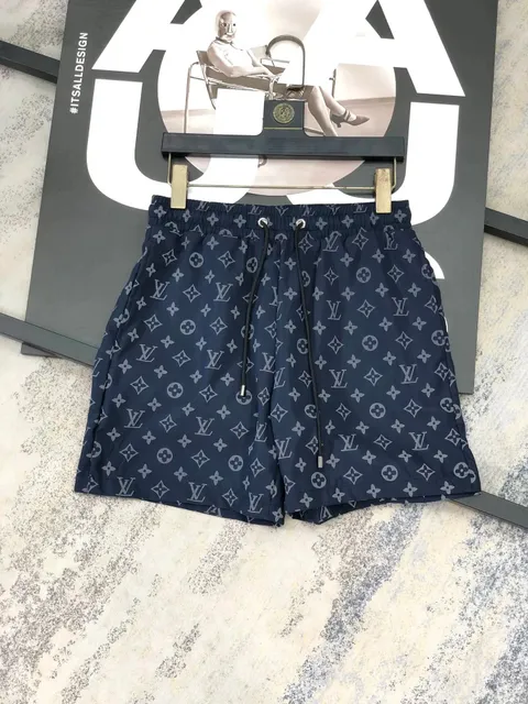 Louis Vuitton Monogram Swim Shorts Navy with Grey Print
