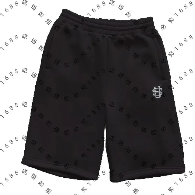 大logo黑色短裤