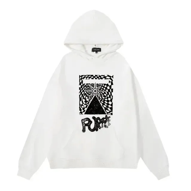 Gallery Dept. Hooded Sweatshirt Checkered Pyramid Graphic
