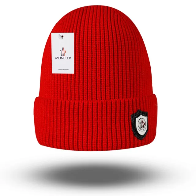 Moncler Ribbed Beanie Shield Logo