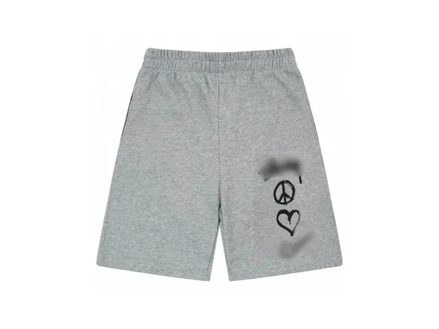 Sweat Shorts Peace Heart Print