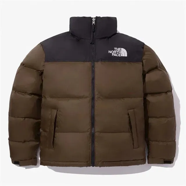 The North Face Nuptse Jacket Olive and Black