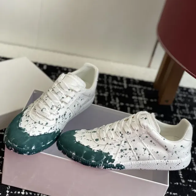 绿色 布面泼墨白
