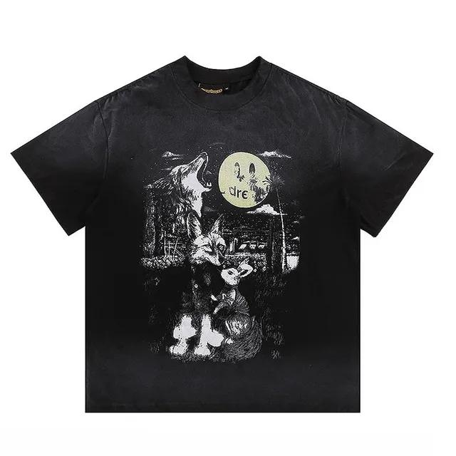 Drew House Graphic Tee Wolf Moon Print