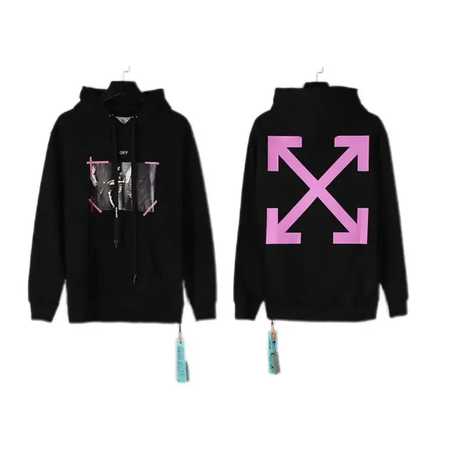 Off-White Hoodie Pink Arrow Print