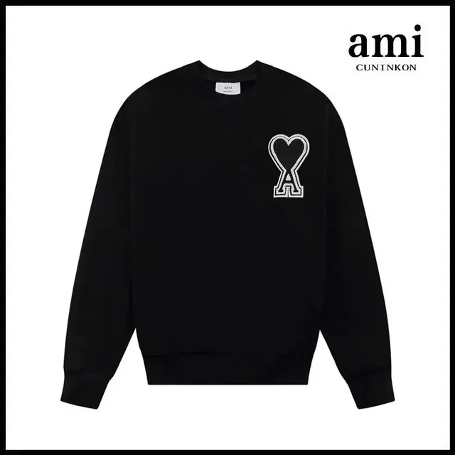 AMI Paris Crewneck Sweatshirt Heart Logo