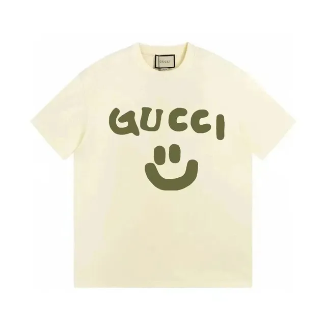 Gucci Smiley T-Shirt Olive Green Logo
