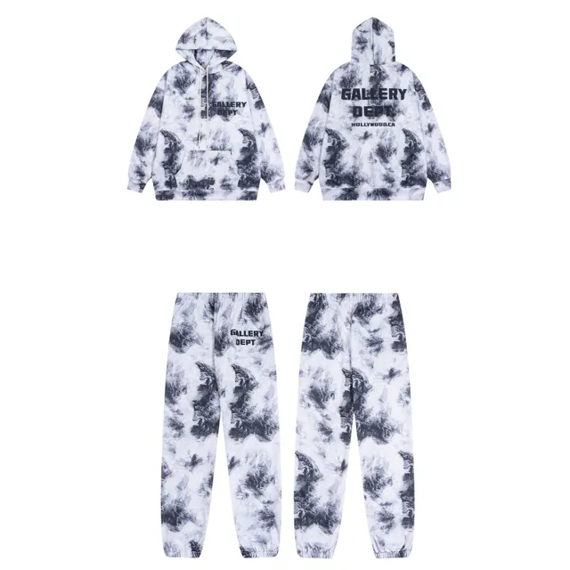 Gallery Dept. Tie-Dye Hoodie and Joggers Set Cloud Print