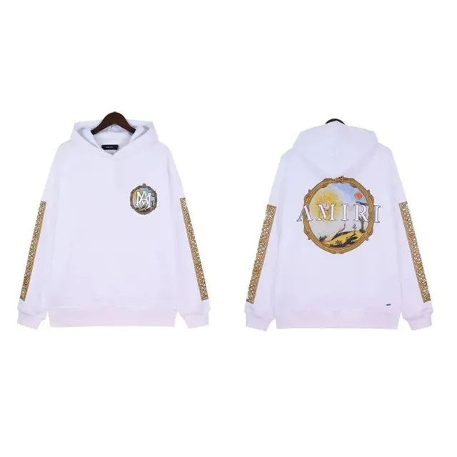Amiri Hoodie Gold Trim Graphic