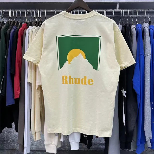 Rhude Graphic Tee Mountain Sun Print