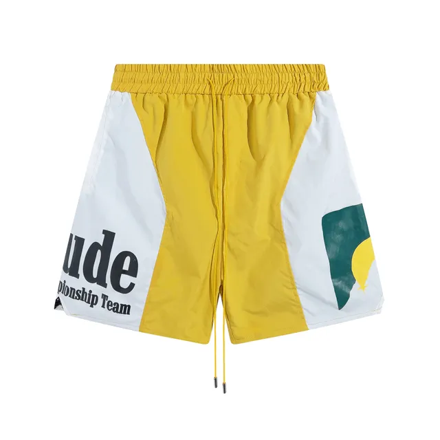Off-White Championship Team Shorts Color-Block Logo Print