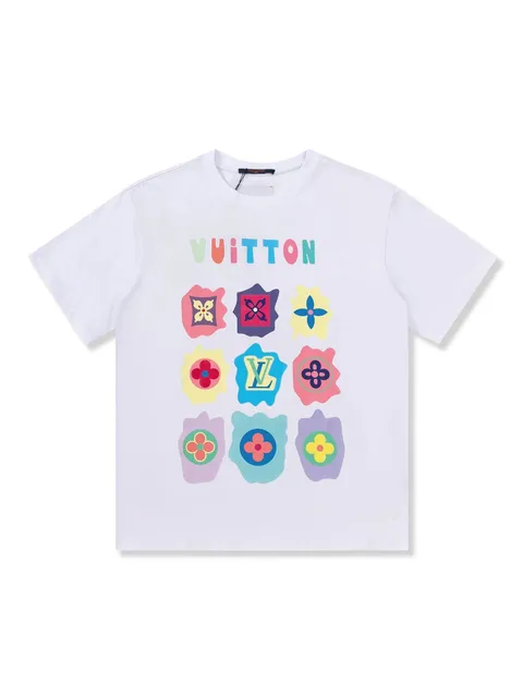 Louis Vuitton Graphic T-Shirt Multicolor Flower Print