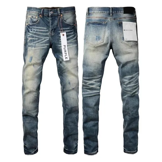 Purple Brand Slim Fit Jeans Distressed Wash