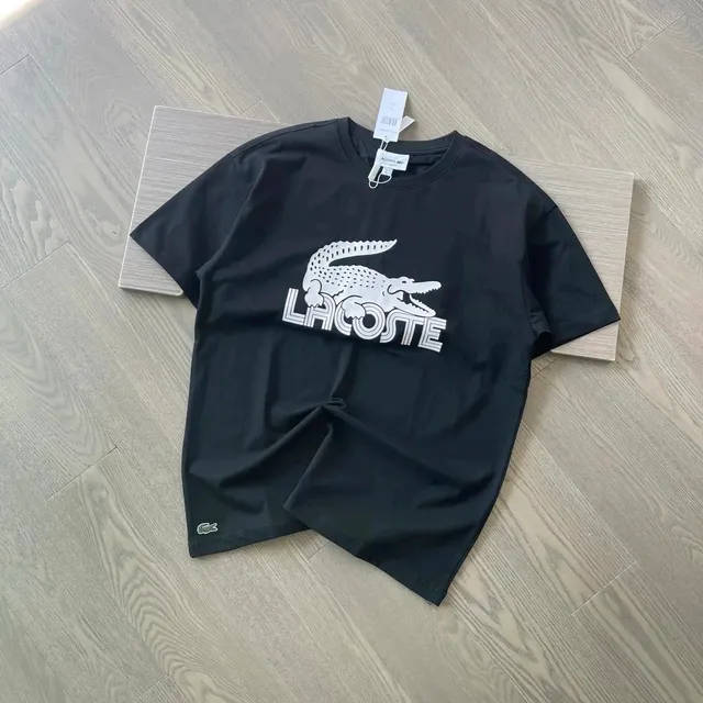 Lacoste Cotton T-Shirt Large Croc Logo