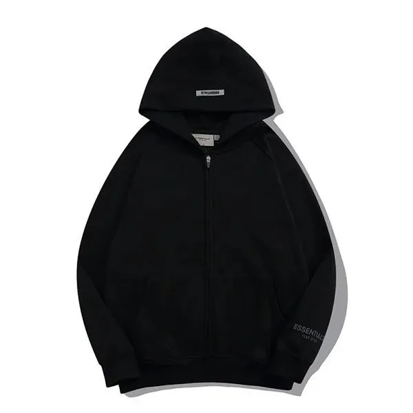 Fear of God Essentials Zip-Up Hoodie Essentials Logo