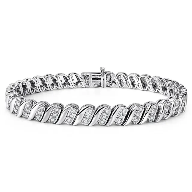 Chrome Hearts Curb Link Bracelet Pave Diamond
