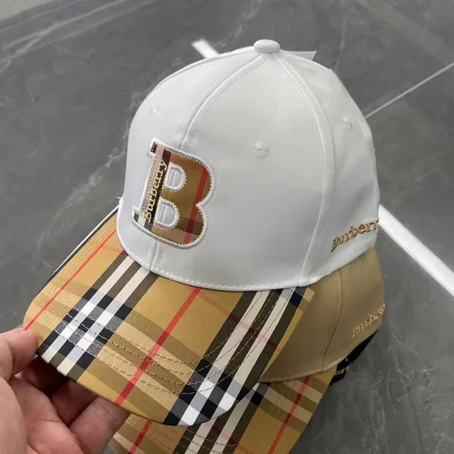 Burberry Baseball Cap Checkered Brim